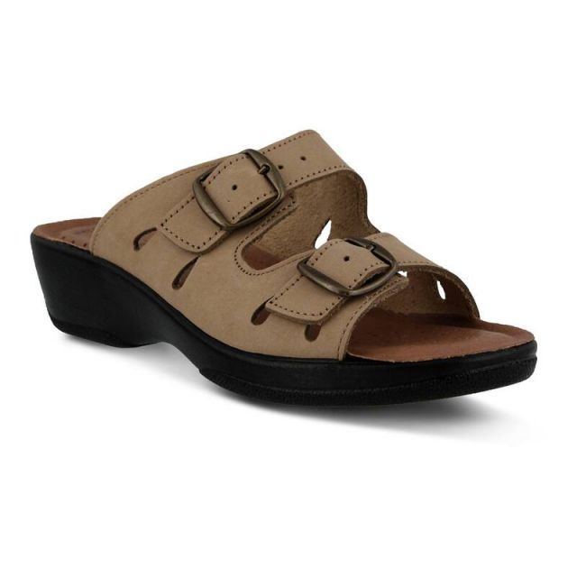【送料無料】 フレクサス レディース サンダル シューズ Flexus by Spring Step Decca Women's Slide Sandals Beige