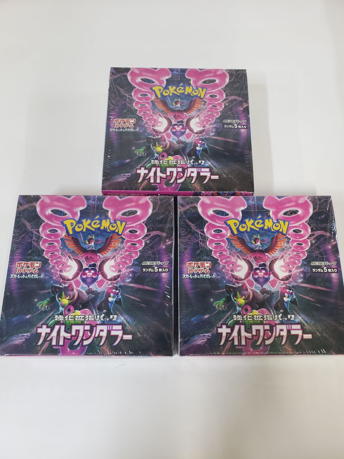 【シュリンク付き未開封】ポケモンカードゲーム ナイトワンダラー / 30パック×3BOX　22
