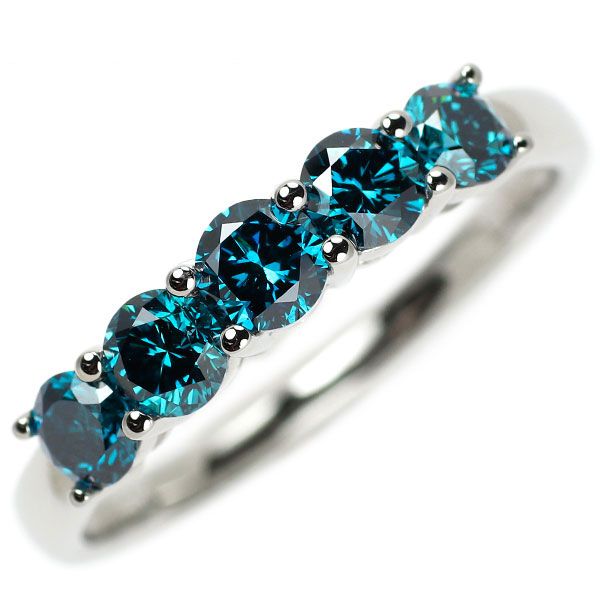 Pt950 トリートブルー ダイヤモンド リング 1.00ct - メルカリ