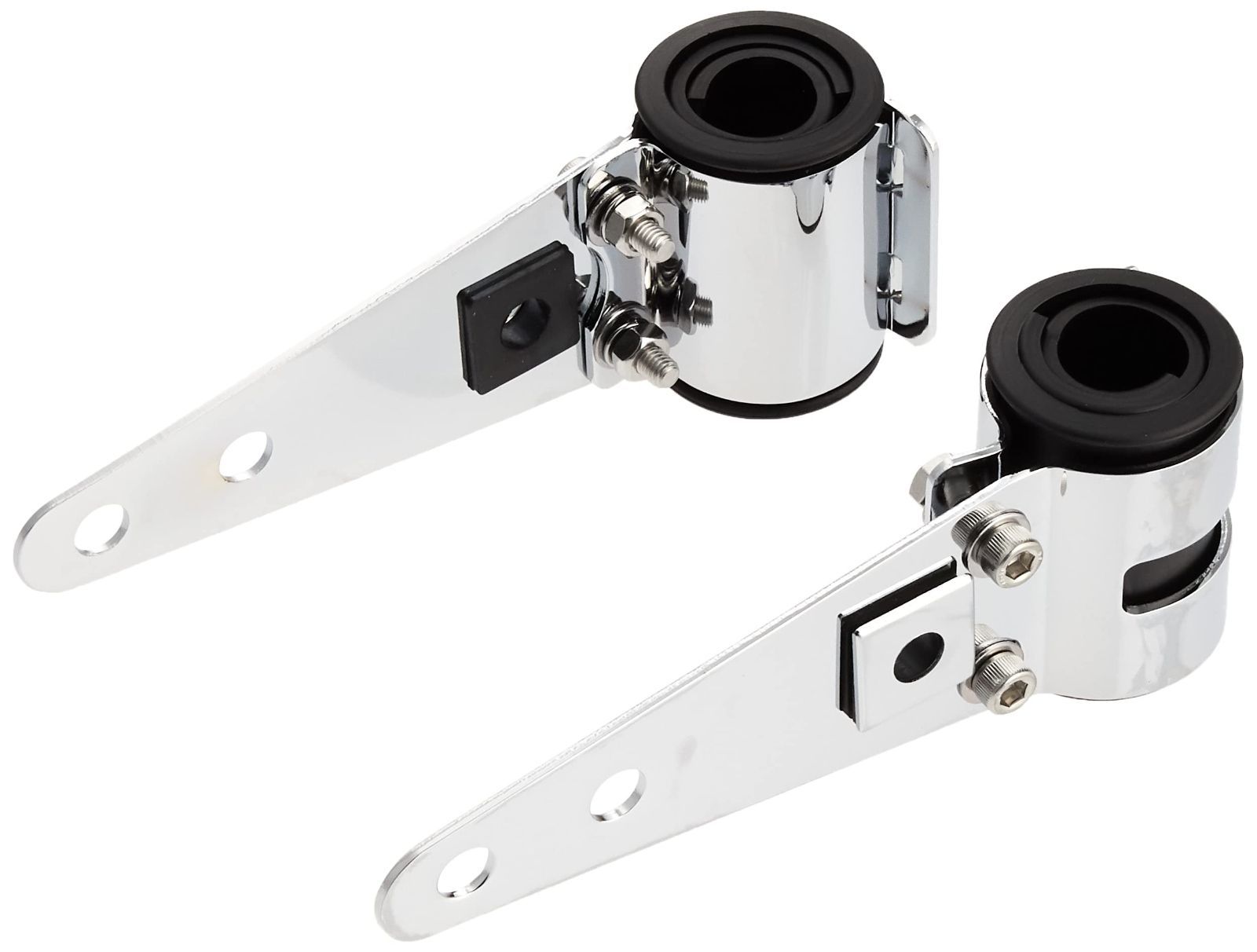 【在庫セール】27-39mm ロングタイプ スチール製 カスタム メッキ ヘッドライトステー バイク 205-0271 キジマ(Kijima)