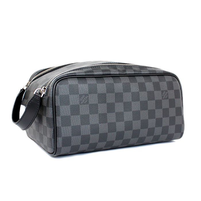 美品 ルイヴィトン LOUIS VUITTON ダミエ グラフィット ドップ・キット ポーチ クラッチバッグ N40127