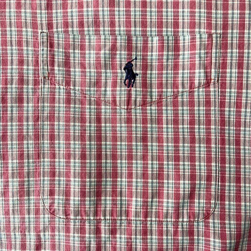 90s RALPH LAUREN インディアン マドラス チェック ボタンダウン