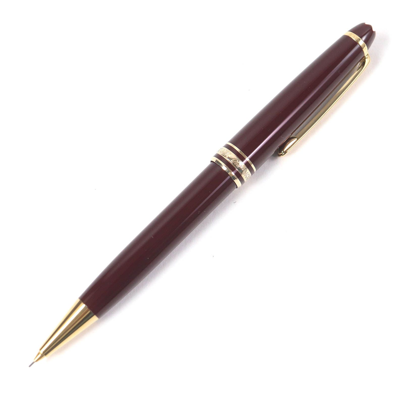 □MONTBLANC モンブラン マイスターシュテュック クラシック シャープペンシル ボルドー ゴールド ドイツ製 メンズ 筆記 済み