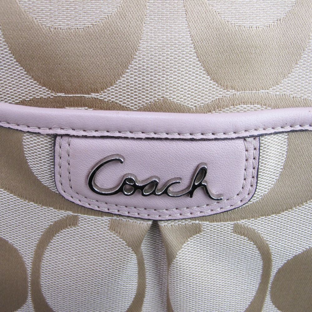 COACH コーチ トートバッグ カーキベージュ アイボリー F19725