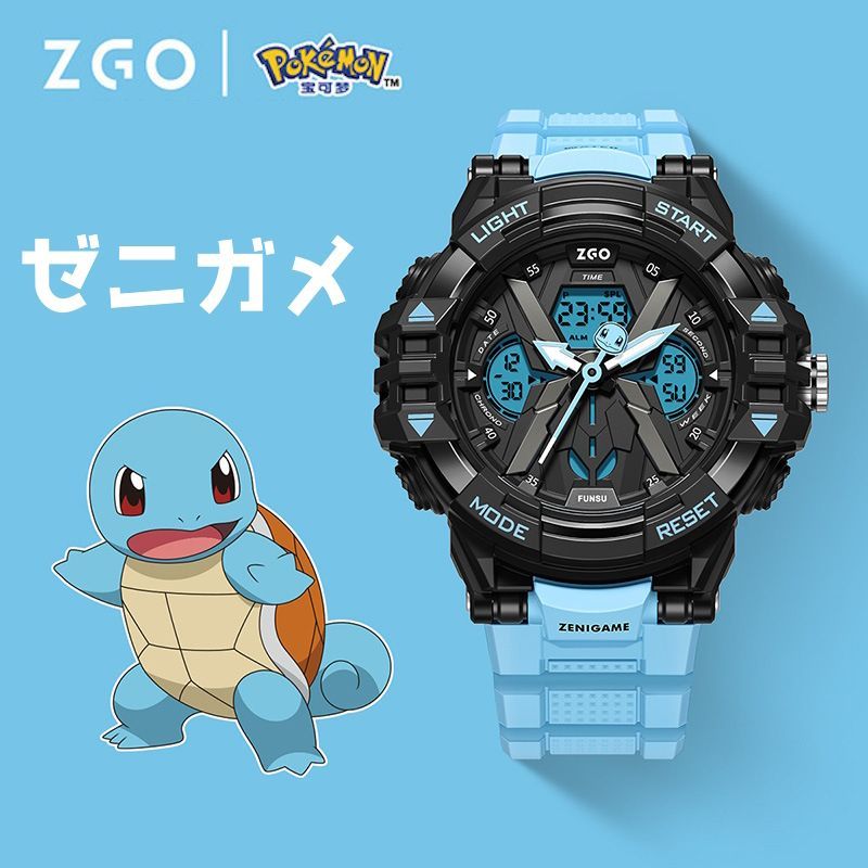 B2 海外限定 ポケモン ピカチュウ ZGOコラボ腕時計　ウォッチ　黒ブラック