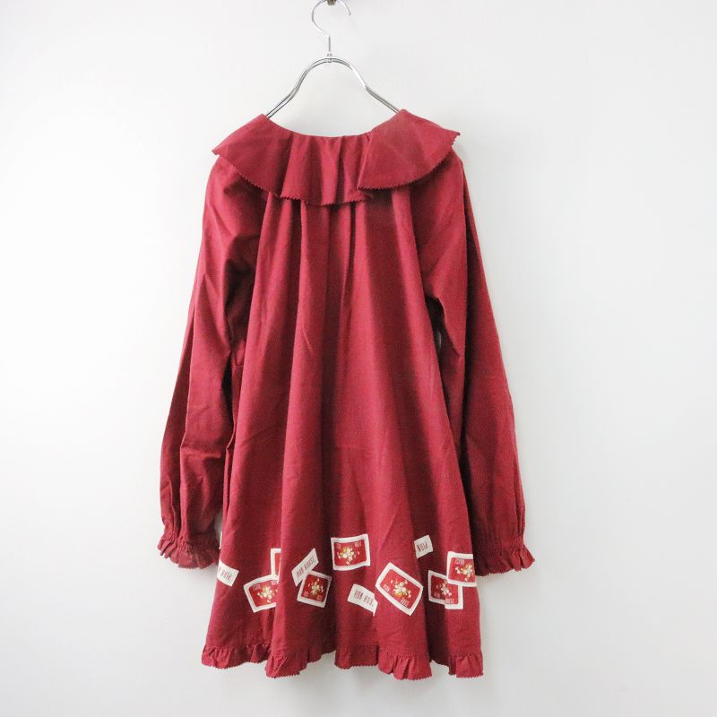 ピンクハウスPINKHOUSE ロゴネームワッペンピコフリルチュニック、ブラウス ピンクハウスPINKHOUSE ロゴネームワッペンピコフリルチュニック