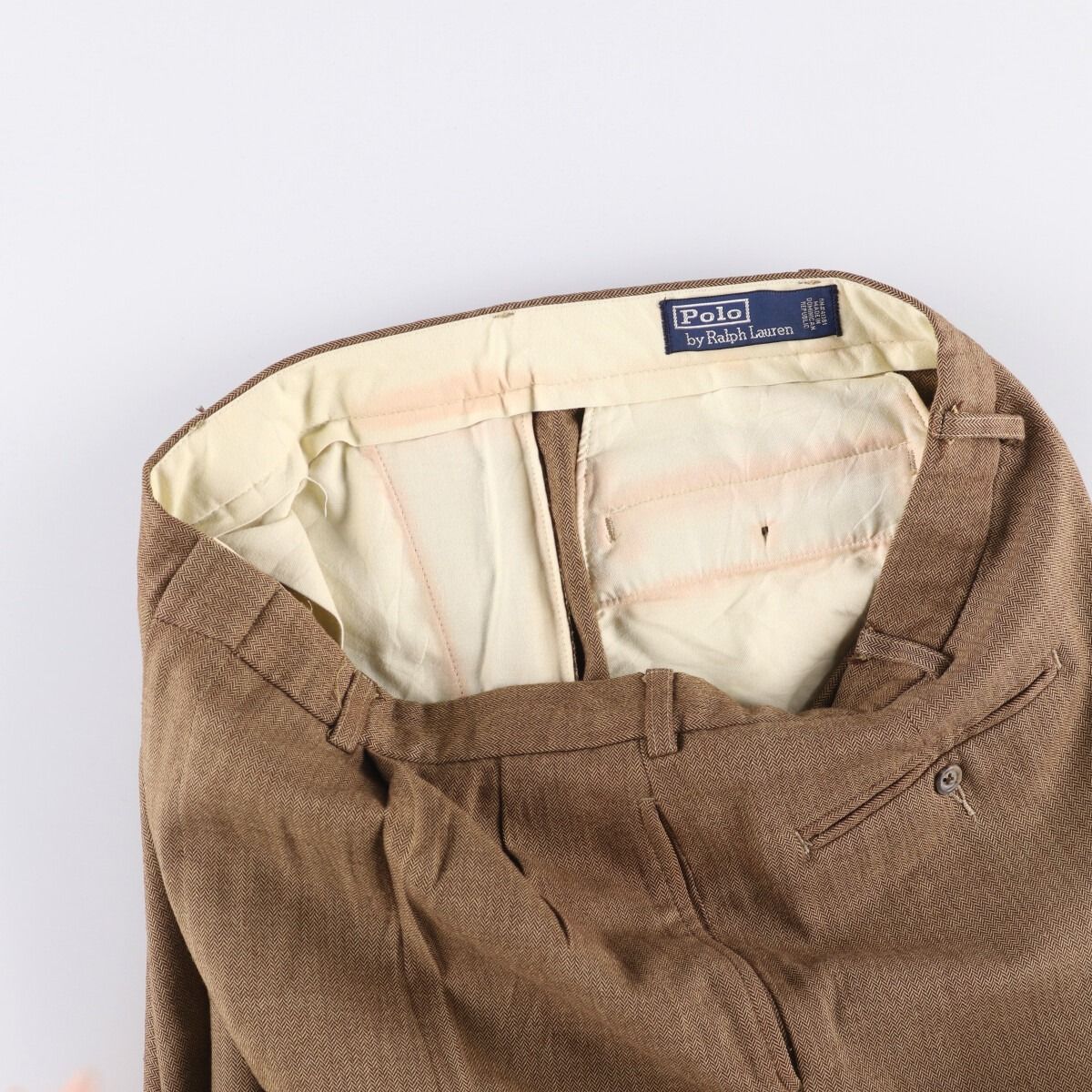 変化 古着 ラルフローレン Ralph Lauren POLO by Ralph Lauren ツータック スラックス ワイドパンツ メンズw34相当|eaa585448 人間