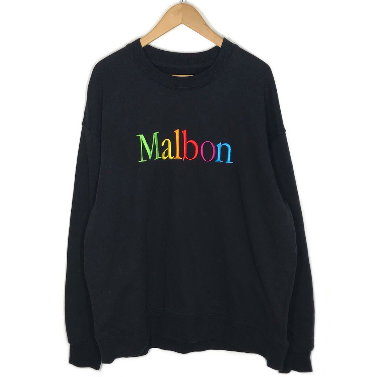 倉吉店 BEAMS | ビームス スウェット ×MALBON GOLF マルボン ゴルフ レインボースウェットシャツ 82-13-0234-973 ブラック サイズ L 99