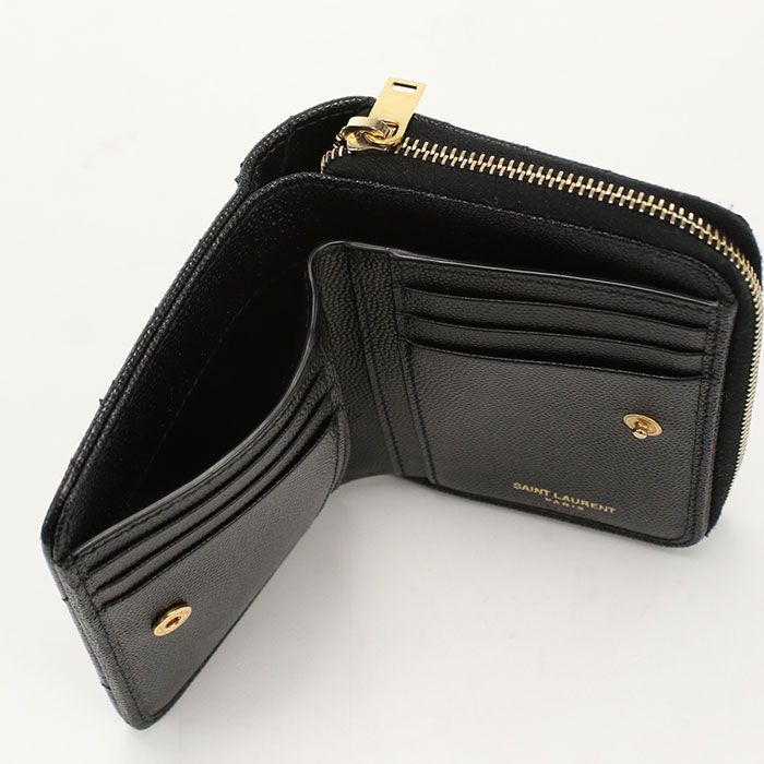 サンローランジップアラウンドウォレット 黒 シルバー金具 ユニセックス 長財布 SAINT LAURENT 中古 – 銀蔵オンライン