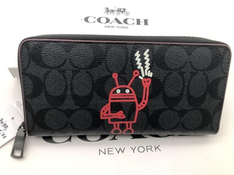 コーチ COACH 長財布 財布 シグネチャー アコーディオンラウンドジップウォレット新品 F87105 x192