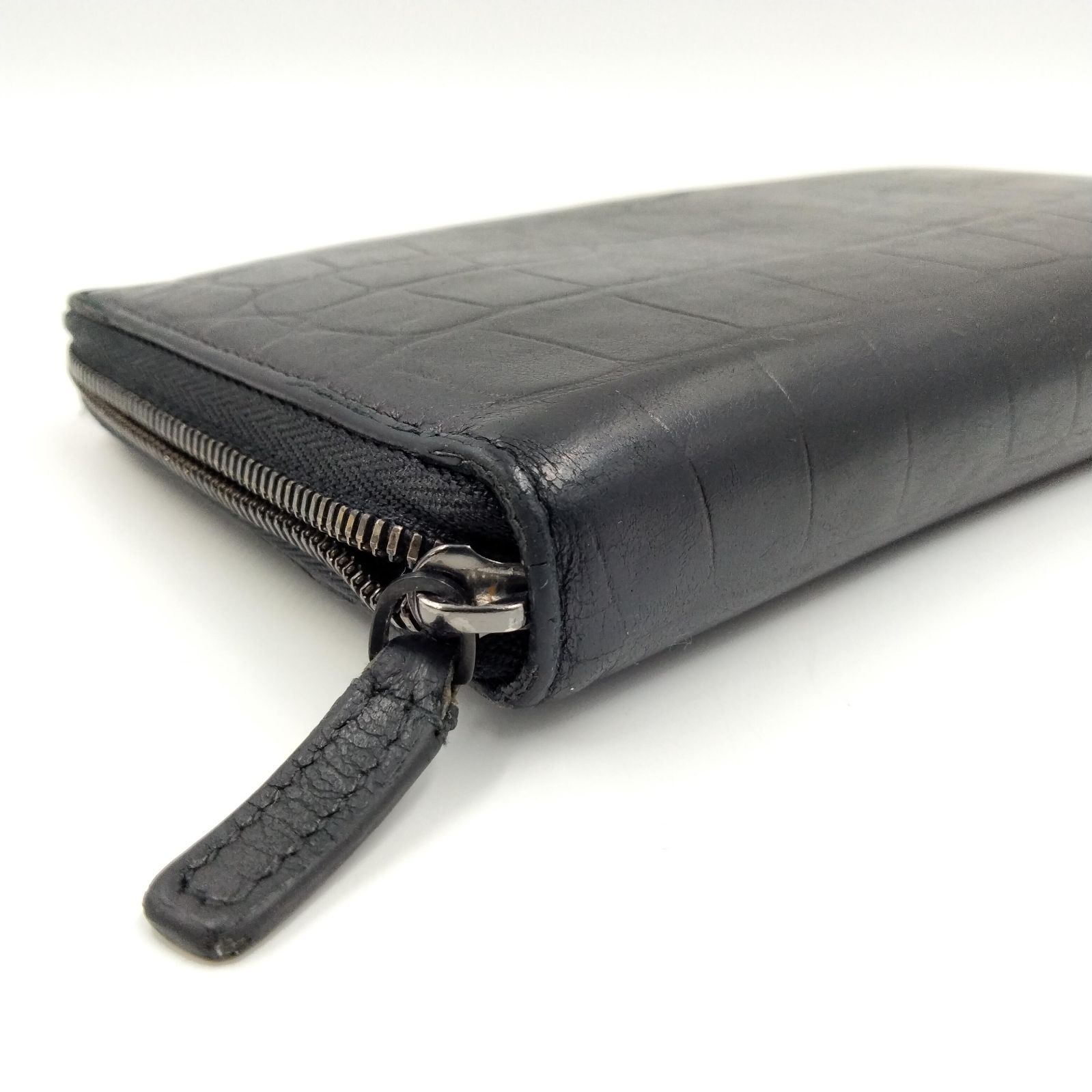 BALENCIAGA ブラックレザー　メンズ　長財布 BALENCIAGA バレンシアガ 財布 メンズ ブランド 長財布 レザー