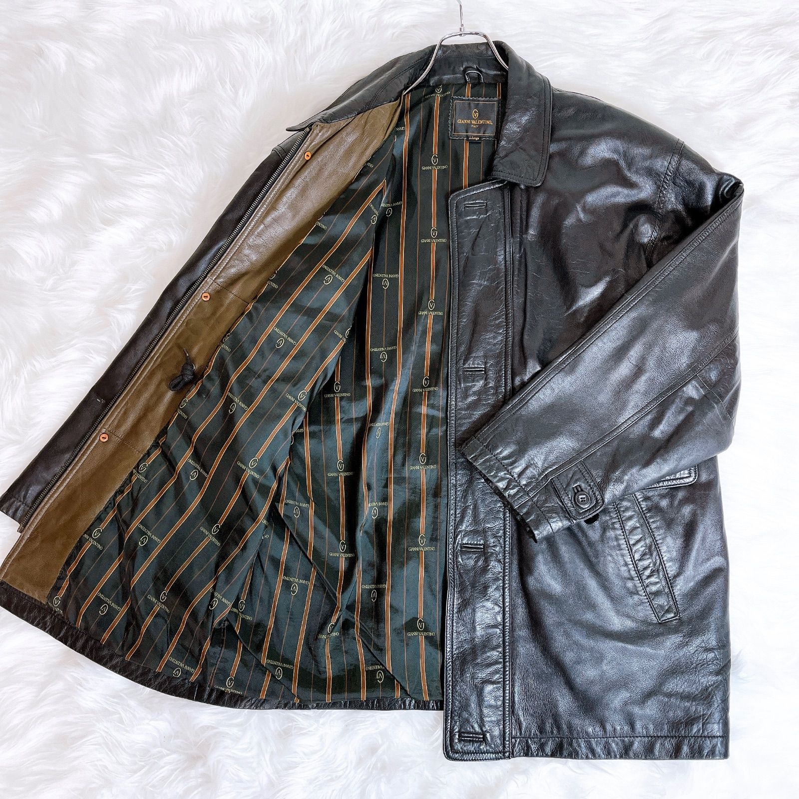 ラムレザー ジップアップ