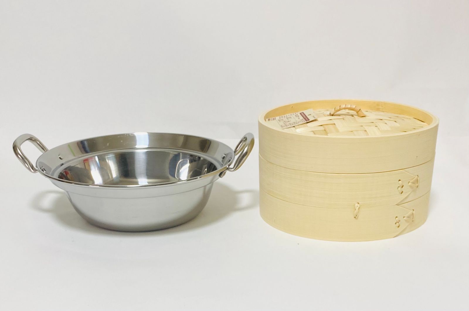 無印良品　竹せいろ 18cm ＆　ステンレス鍋　蒸し器セット　IH・ガス 無印良品 竹せいろ 18cm ＆ ステンレス鍋18㎝用 蒸し器セット IH