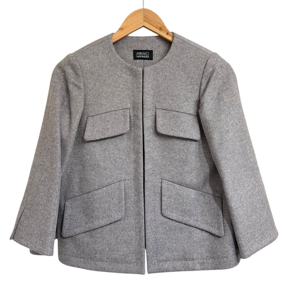 美品 MIKAKO NAKAMURA ミカコナカムラ Anna カシミヤ100％ ショート丈