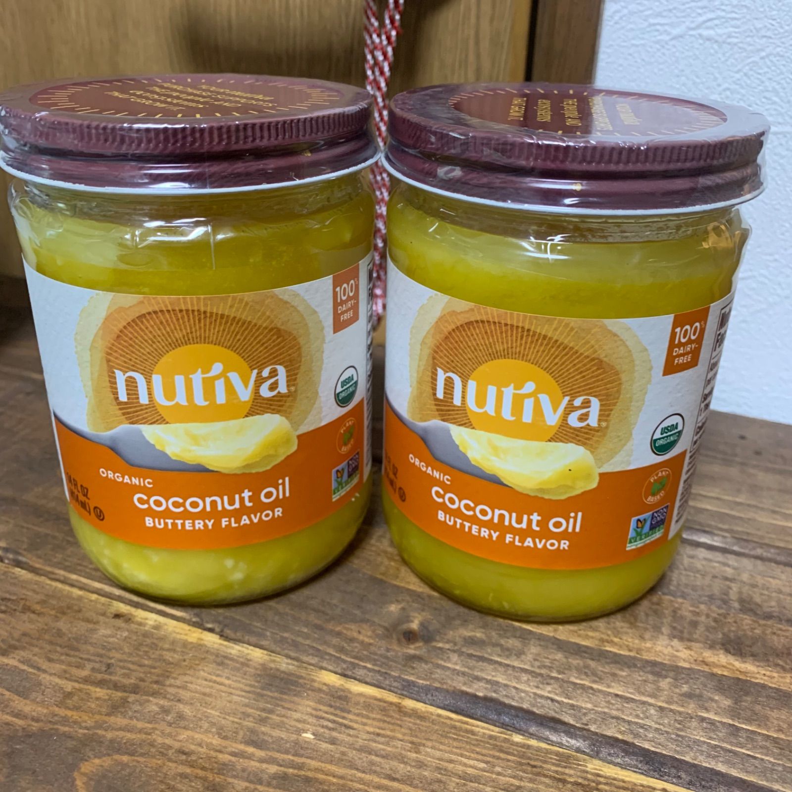 nutiva ヌティバ オーガニックココナッツオイル バター風味 ２個