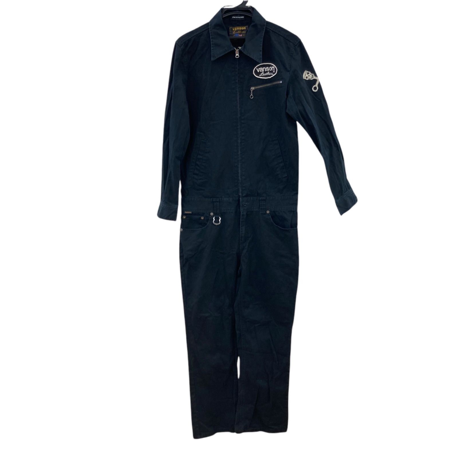 バンソン×ジャックローズつなぎ 186004 現状品 JACKROSE × VANSON ジャックローズ × バンソン ブラック