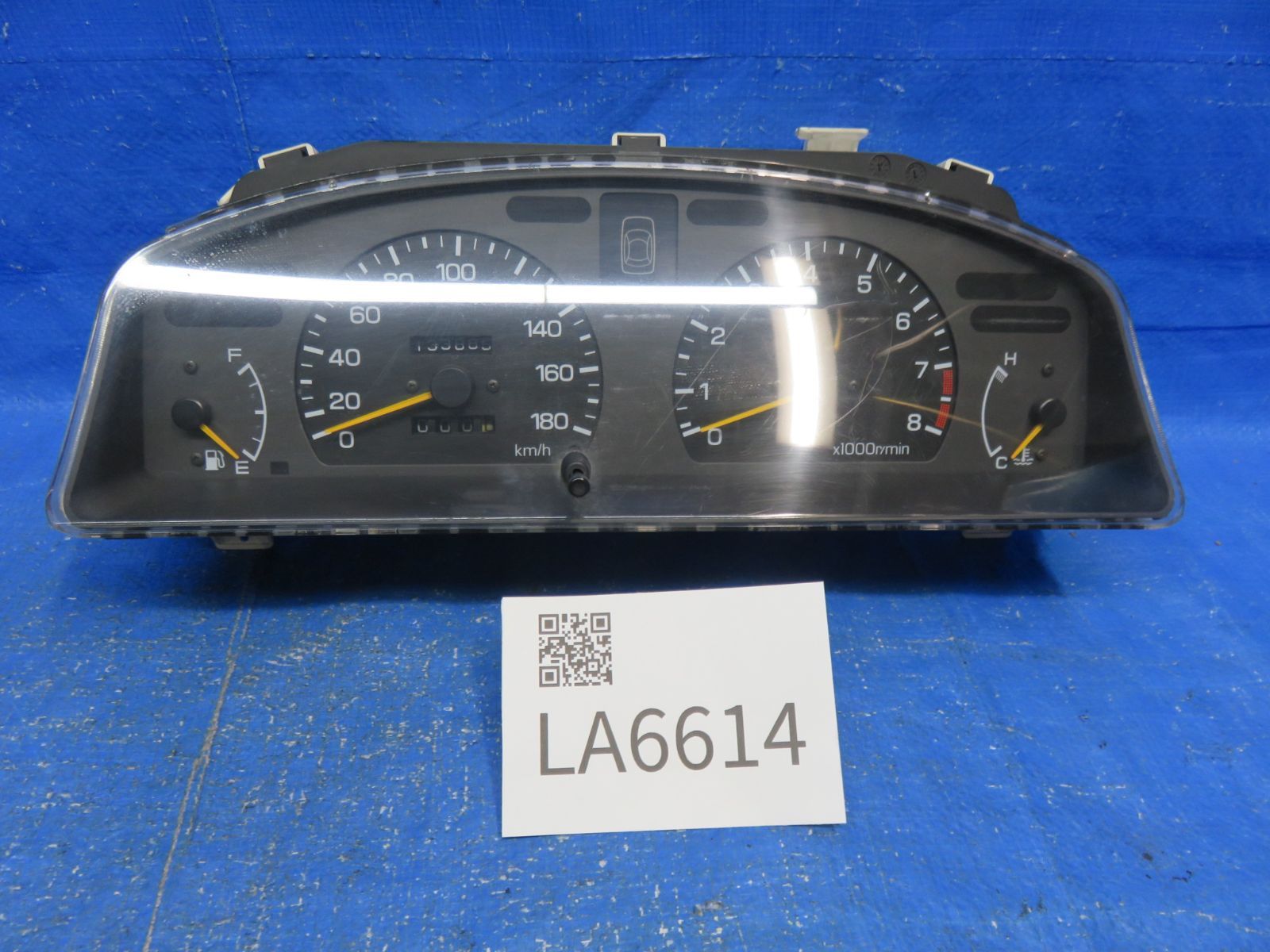 LA6614 スバル BC5 レガシィ RSターボ 5MT スピードメーター タコメーター 走行距離 133 800km 純正 小傷