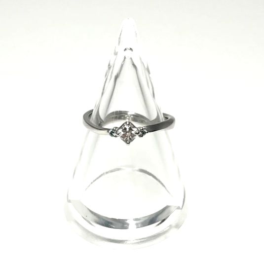 値下げ！KUMIKYOKU 組曲 ダイヤ リング Pt900 1Pダイヤモンド0.163ct  