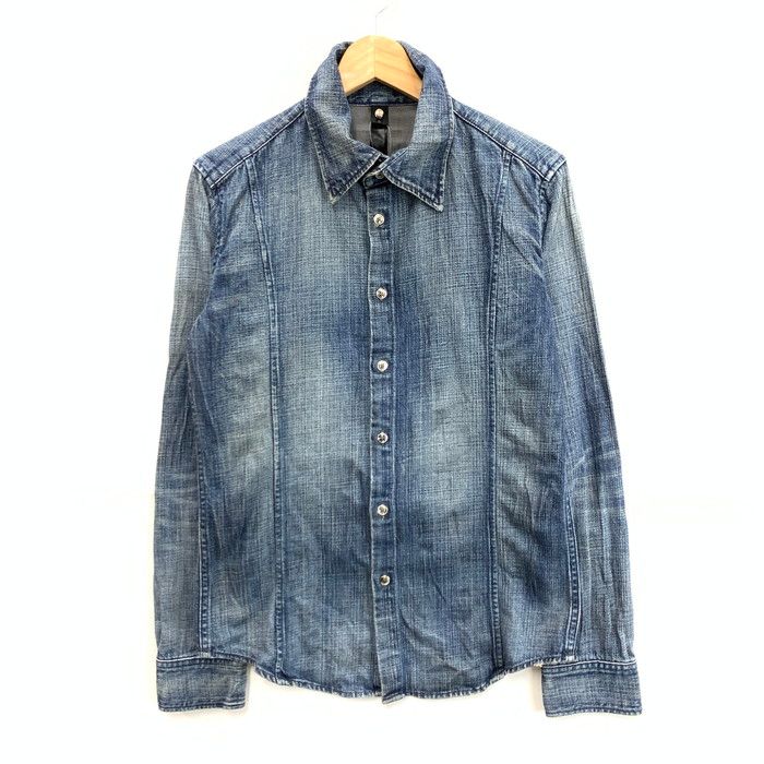 【中古品】wjk ダブルジェイケイ デニムシャツ 長袖 トップス ブランド 古着 サイズ：S カラー：インディゴ メンズ 【140-240615-gm-19-fuz】