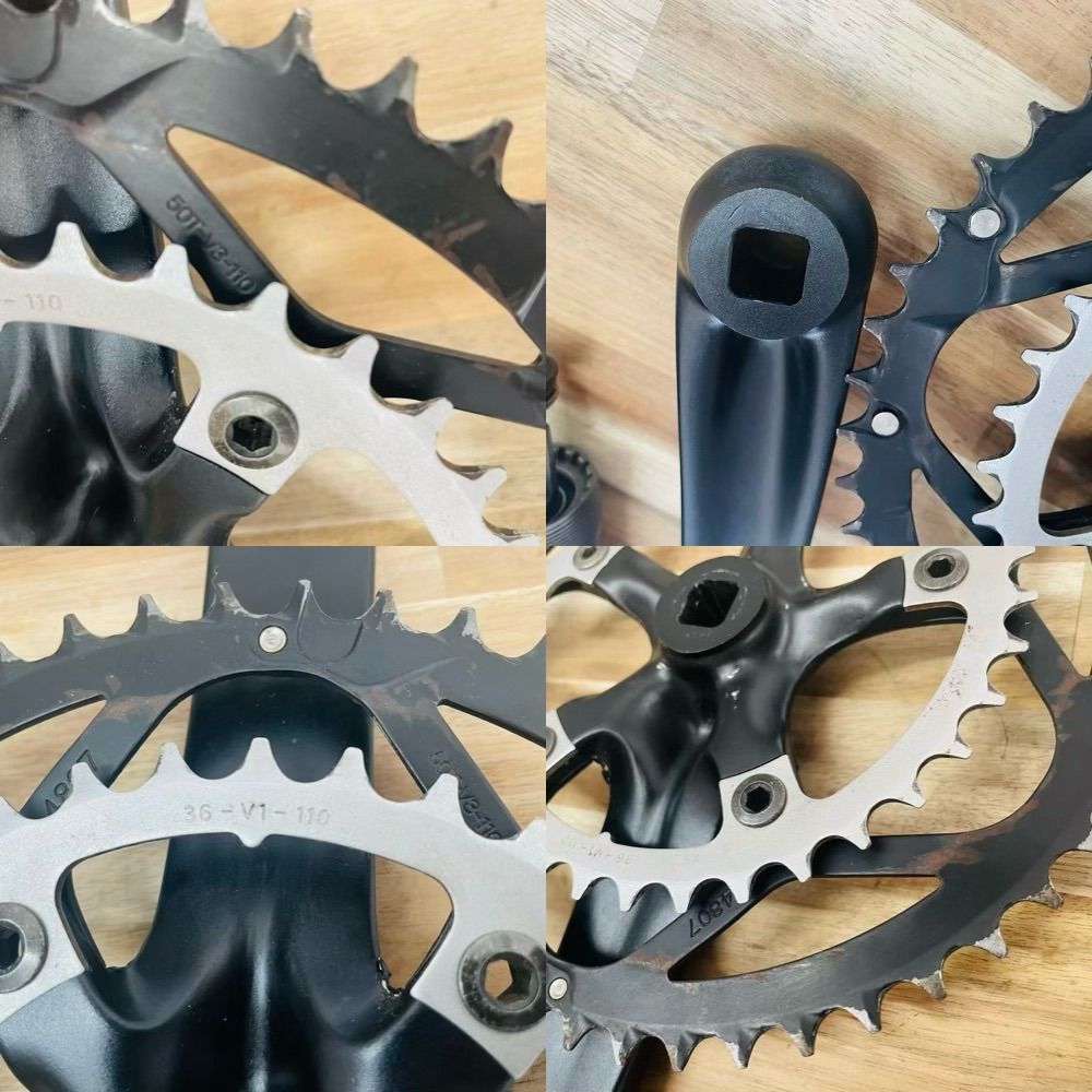 TRUVATIV ルーラークランクセット　50-36T　BB付き　170mm Yahoo!オークション - SRAM TRUVATIV ROULEUR 170mm 50/36T BB