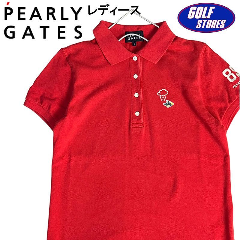 PEARLY GATES パーリーゲイツ レディース 半袖ポロシャツ レッド NP-8030-G05