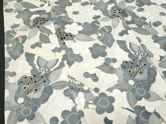 平和屋着物□上質な小紋 枝葉文 金彩 正絹 逸品 AAAY8746fw