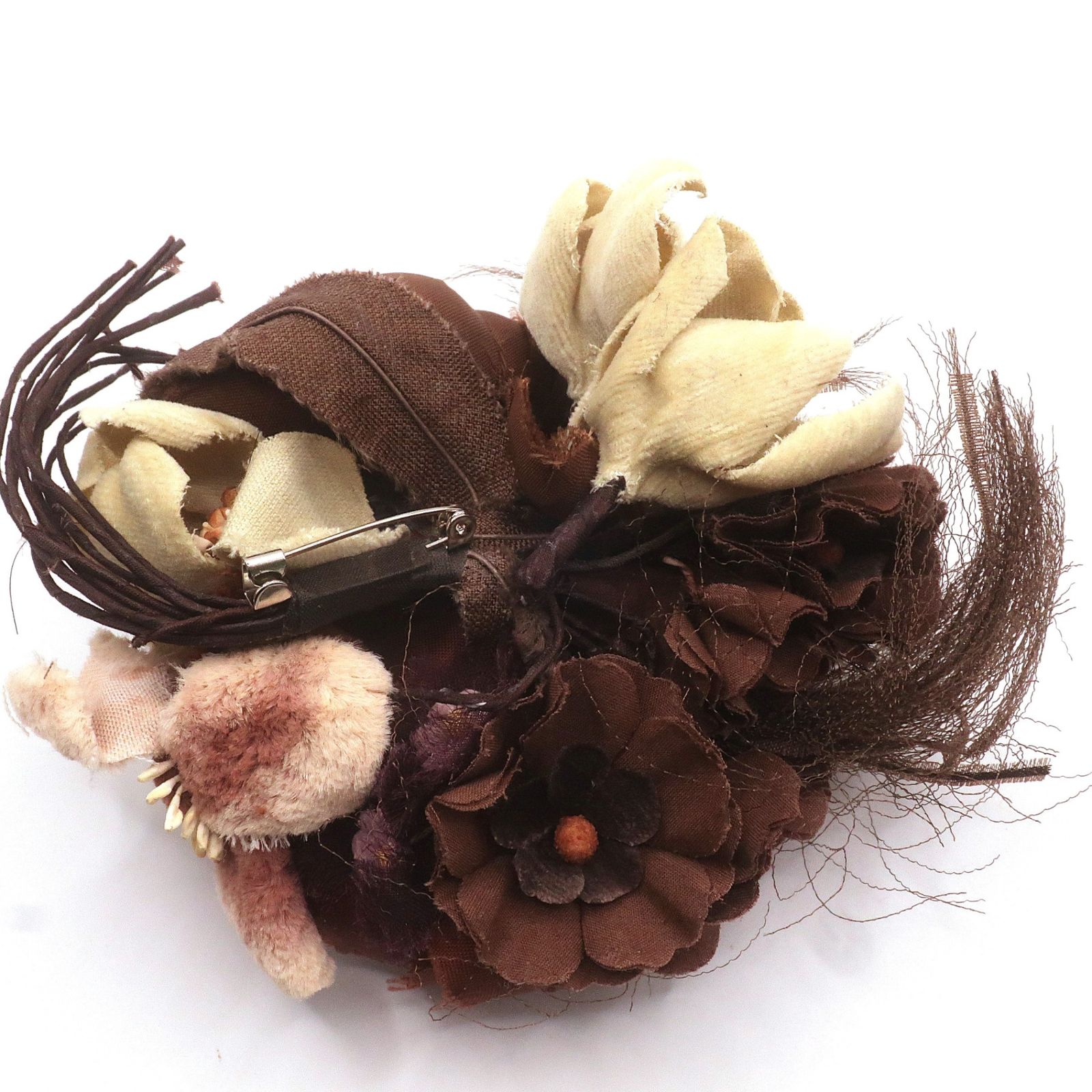 インゲボルグ/ピンクハウス系☆大人シック！ フラワーブーケコサージュ  