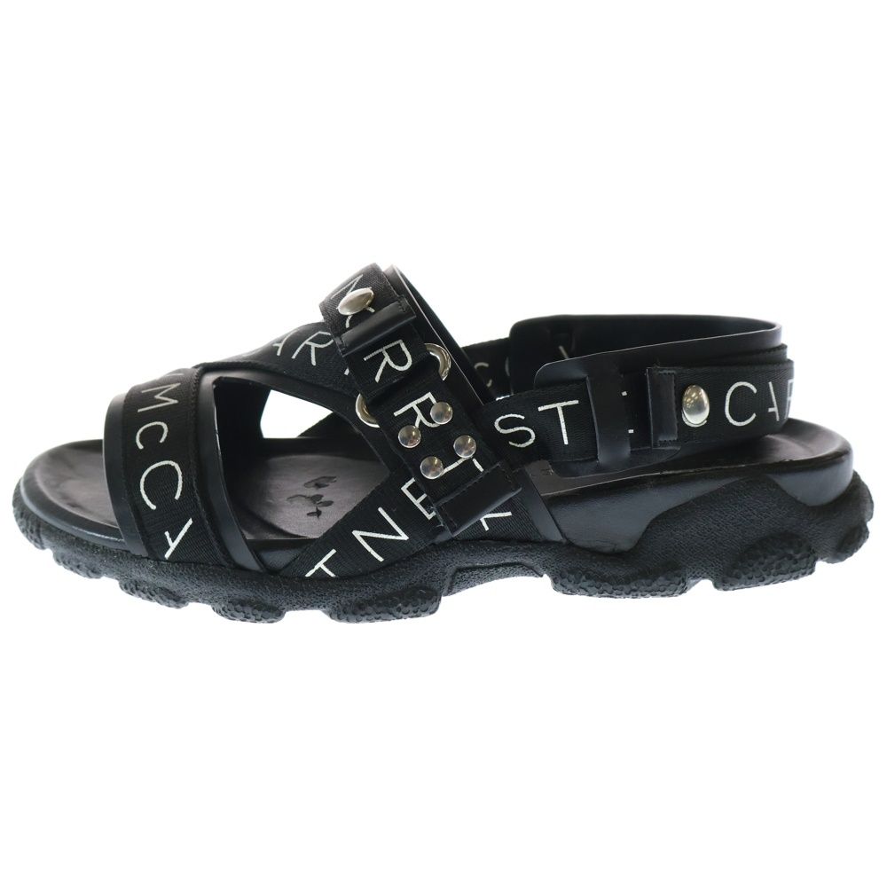 STELLA McCARTNEY ステラマッカートニー 19SS ロゴテープ スポーツサンダル ブラック 507838