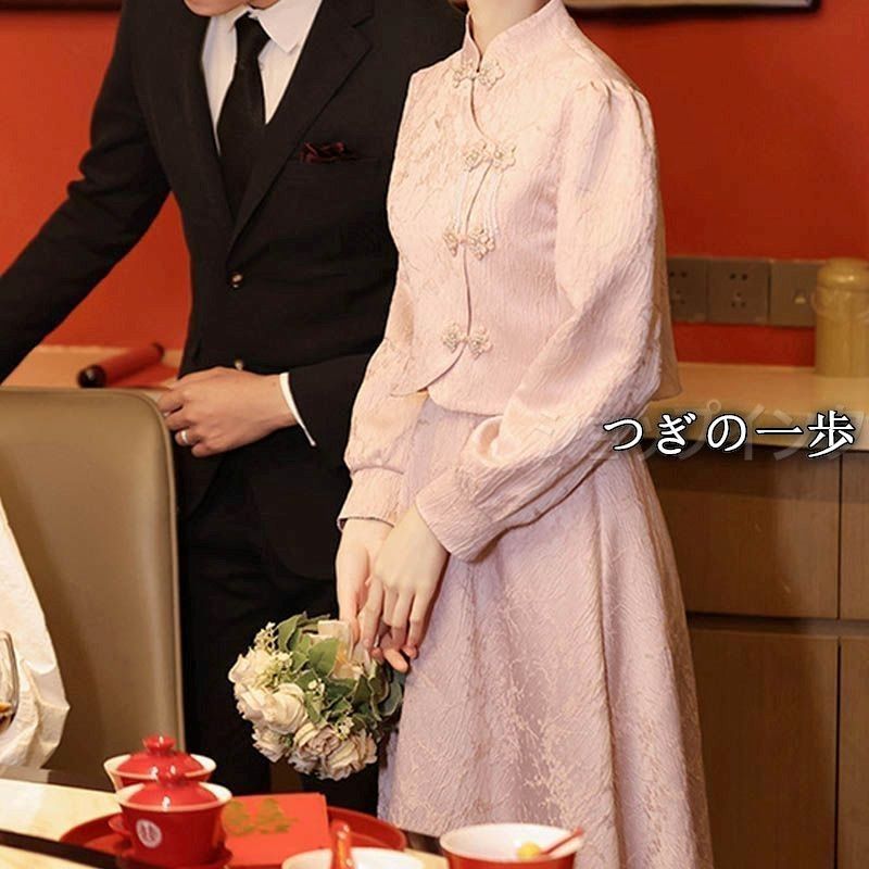 漢服 膝丈スカート花柄
