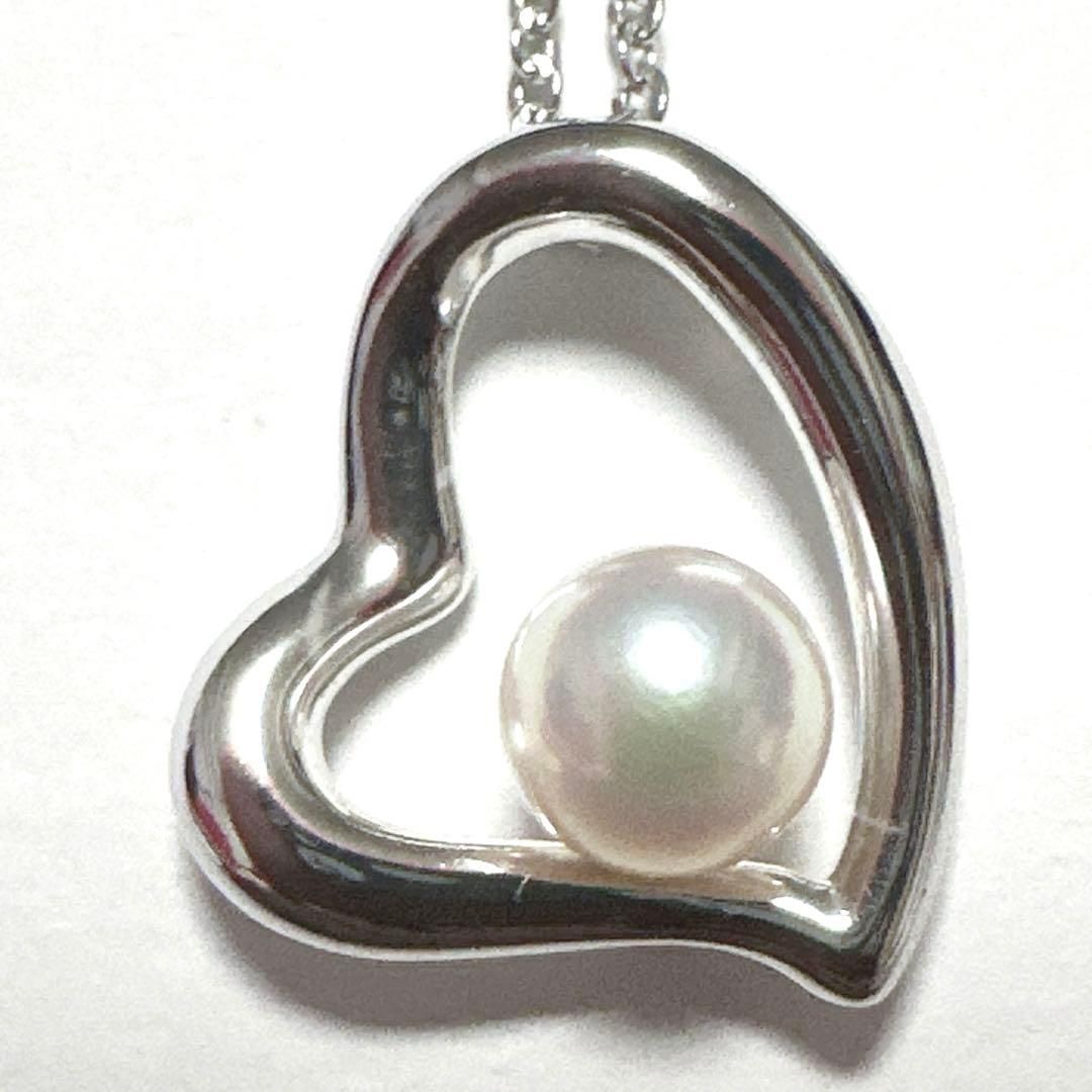 TASAKI ネックレス SV925 パール約7mm ハート シルバー