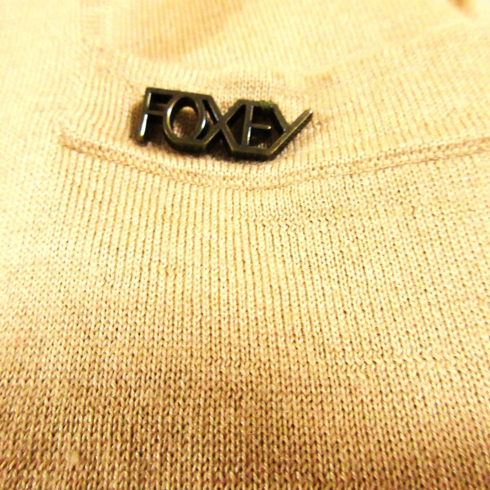 FOXEY - 美品 FOXEY フォクシー カシミヤ×シルク ニットカーディガン 29033 サイズ38 ベージュ レディース 古着 中古 USED 美品 FOXEY フォクシー カシミヤ×シルク ニットカーディガン