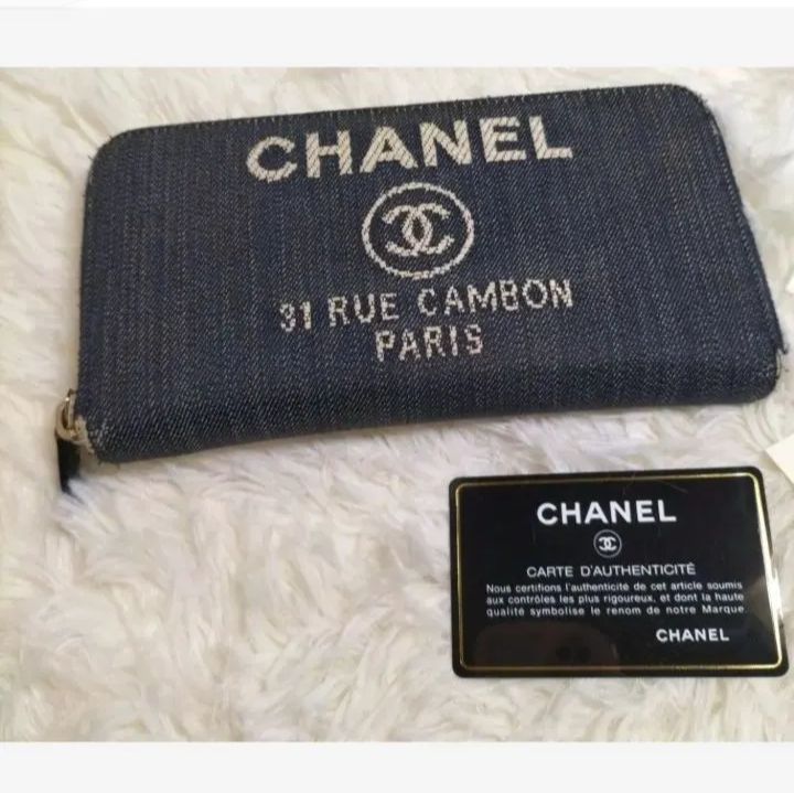 CHANEL デニム 長財布 ラウンド 箱 保存袋 ギャランティーカード CHANEL デニム 長財布 ラウンド 箱 保存袋 ギャランティーカード