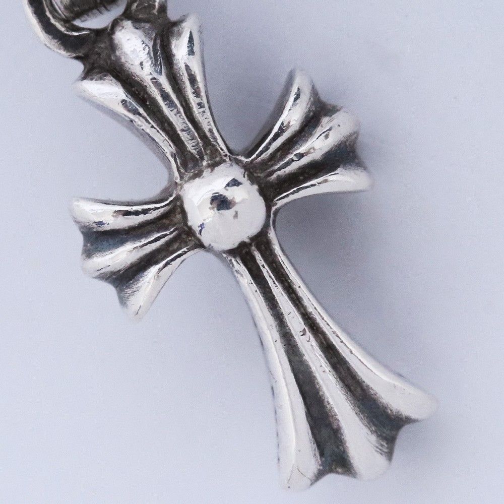 クロムハーツ ベビーファットクロス チャーム ネックレス シルバー