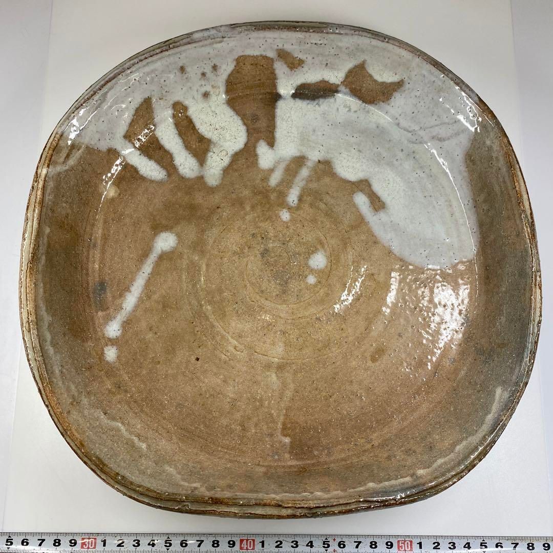 十二代　板倉新兵衛　萩四方鉢　共箱　幅約33㎝　東Y6-0925① 十二代 板倉新兵衛 萩四方鉢 共箱 幅約33㎝ 東Y6-0925① - メルカリ