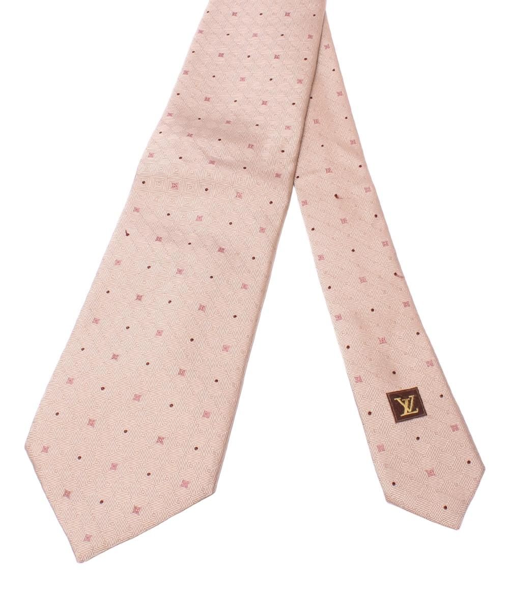 LOUIS VUITTON ルイヴィトン　ネクタ　モノグラム　フラワー　刺繍 ルイヴィトンドット モノグラムフラワー ロゴ 青 メンズ