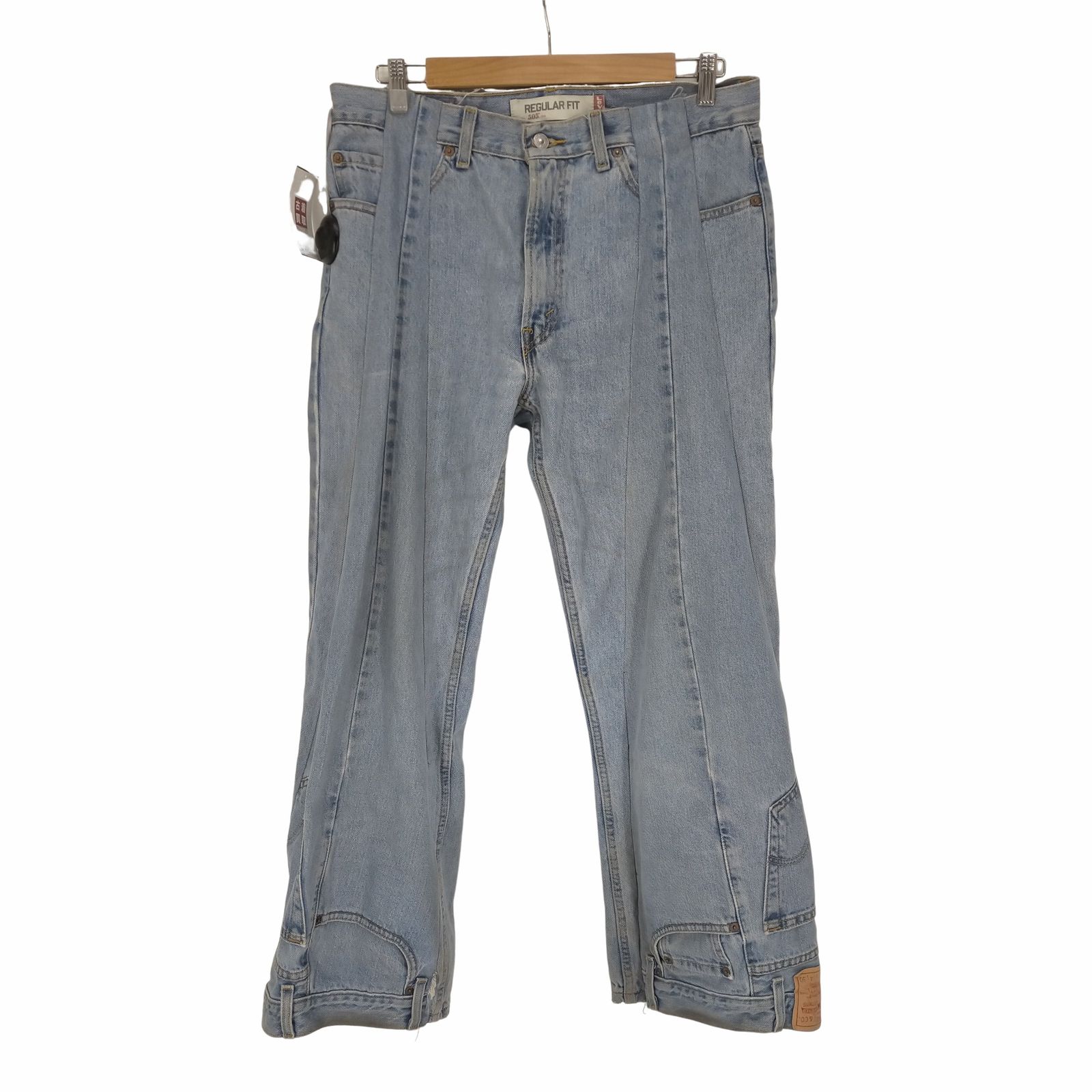 ユーズドフルギ USED古着 Rebuild Docking Denim Flare Pants リメイク Levis 505 ボディ ドッキング デニム 再構築 リビルド  メンズ 表記無 
