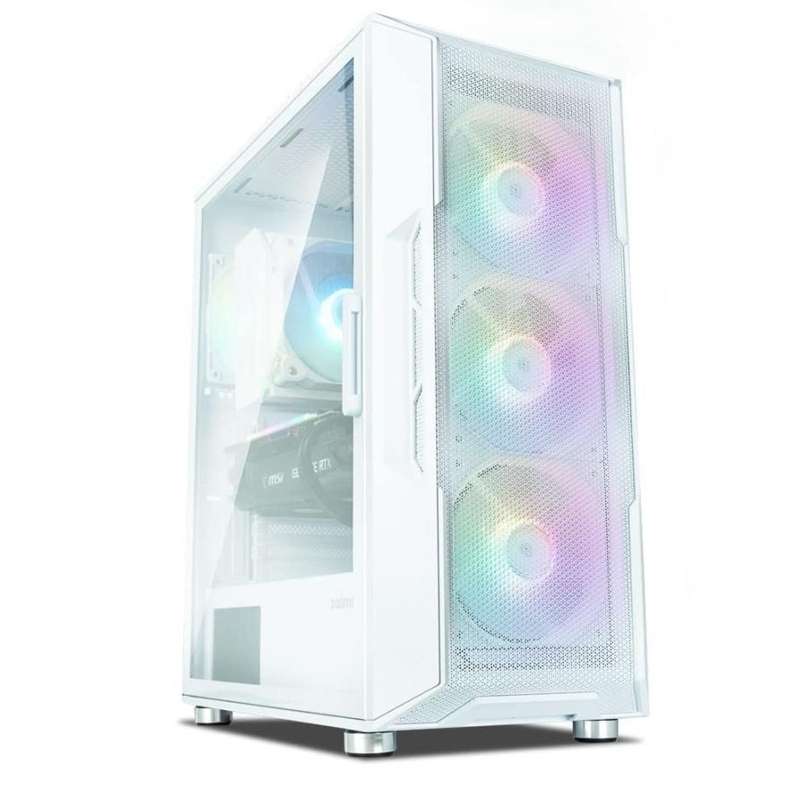 WHITE ミドルタワー型PCケース