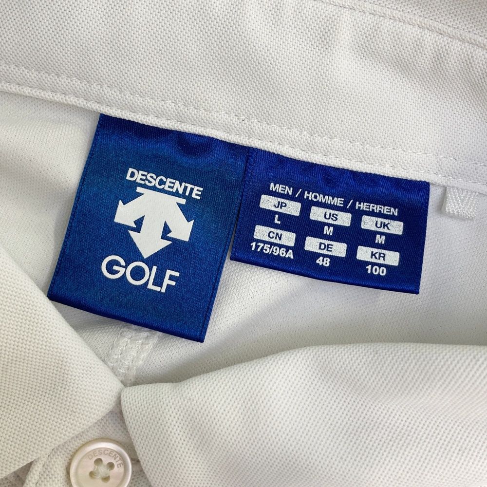 サイズ：L DESCENTE GOLF デサントゴルフ 半袖ポロシャツ ボタン