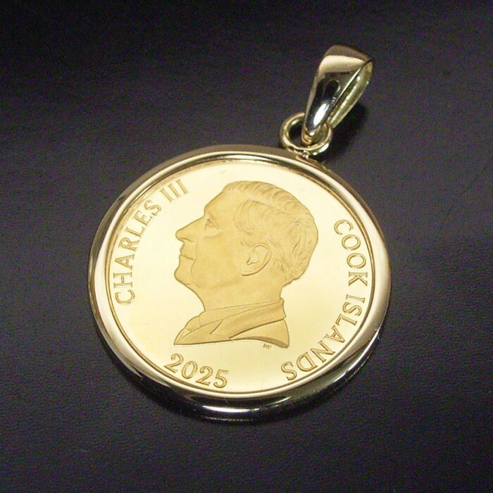 2025年限定品 純金 コインネックレス 金貨 24金 K24 1/30oz 1/30