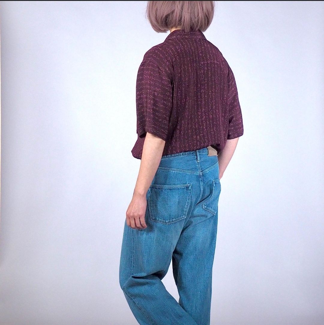 メンズシルクシャツM オープン
