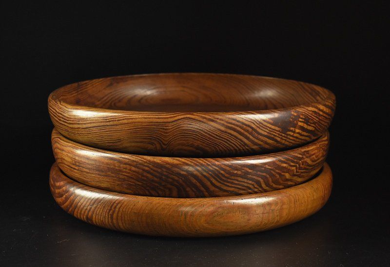 蔵A3511 古美術 玉泉堂 松盆 時代箱 三枚