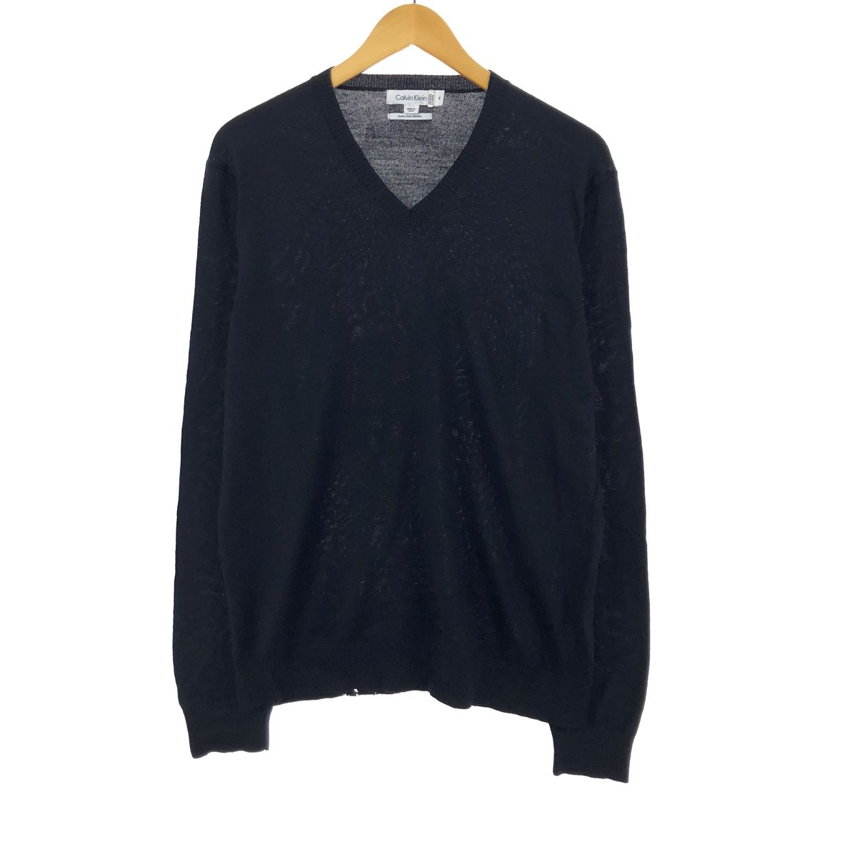古着 カルバンクライン Calvin klein Vネック メリノウールニットセーター メンズM/eaa405929