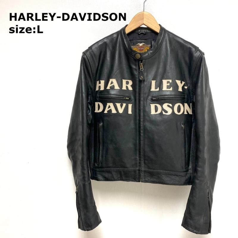 Harley-Davidson 90's レザー シングルライダース ジャケット - メルカリ