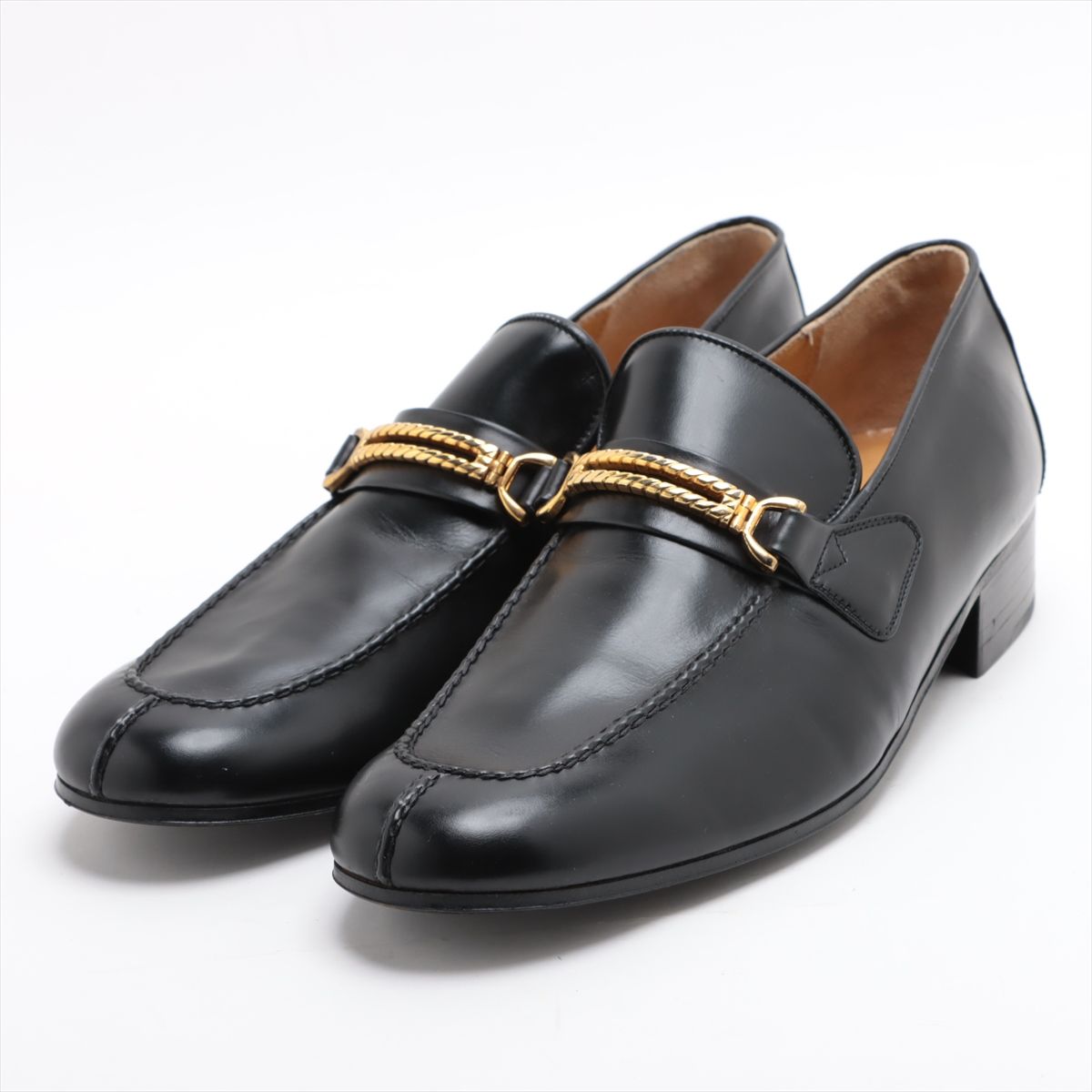 GUCCI ブラックレザービット ローファー GUCCI ブラックレザー ローファー ホースビットローファー42