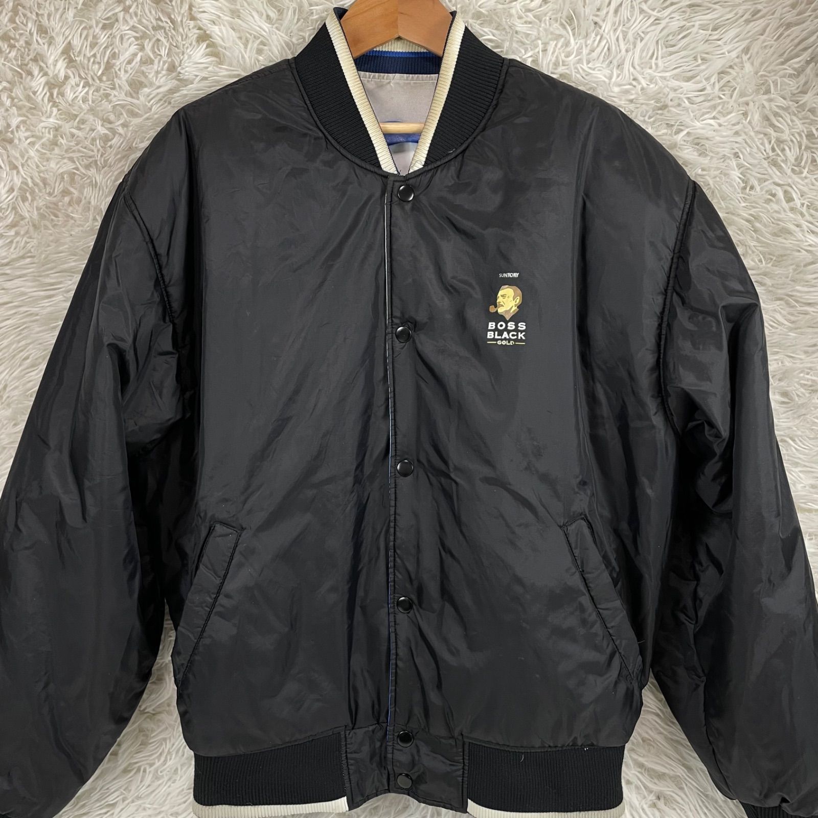 未使用【BOSSジャン】非売品⭐リバーシブル/ブルゾン/スタジャン 非売品 BOSS ジャンパー ボスジャン スタジャン リバーシブル