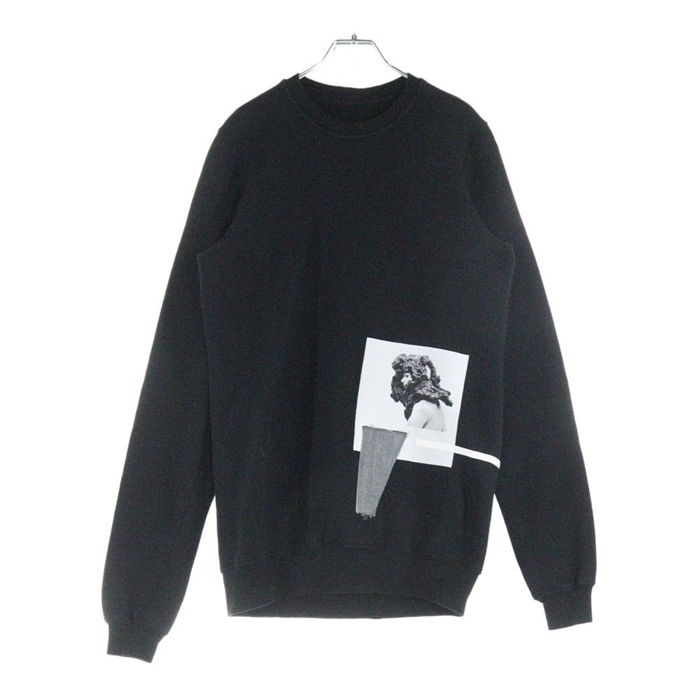 DRKSHDW ダークシャドウ 17SS SWEATSHIRT パッチ クルーネックスウェットトレーナー ブラック DU17S5270-FPAT1