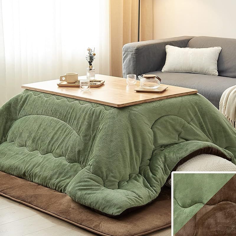在庫セール VK Living こたつ布団 長方形 単品185×235cm 中綿1.8kg SUPER HOT 発熱綿使用 LockHeat速暖発熱繊維 撥水加工 ポケット付き フィットキルト こたつ掛け布団 リバーシブル 両面使える フランネル 2 0