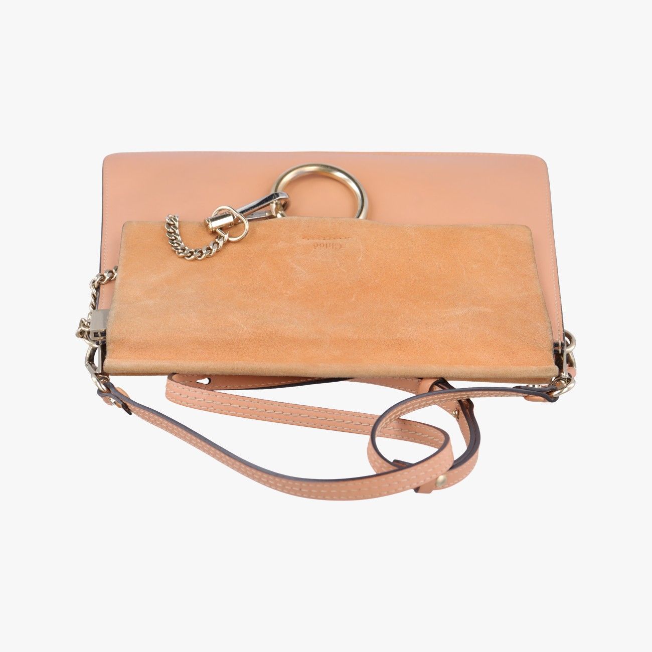 クロエChloeフェイブラウンレザー×スエード03175665-04 DECORATOM_COM_BR