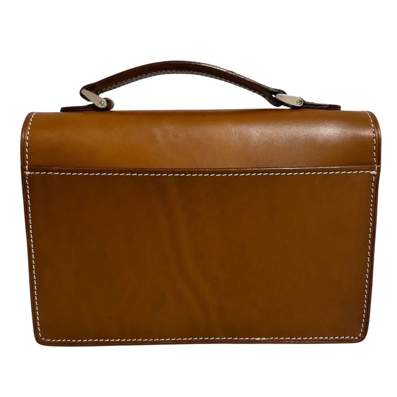 クレージュ ハンドバッグ 2way レザー 茶 ブラウン 型押しロゴ フラップ クレージュ ハンドバッグ 2way レザー 茶 ブラウン 型押しロゴ