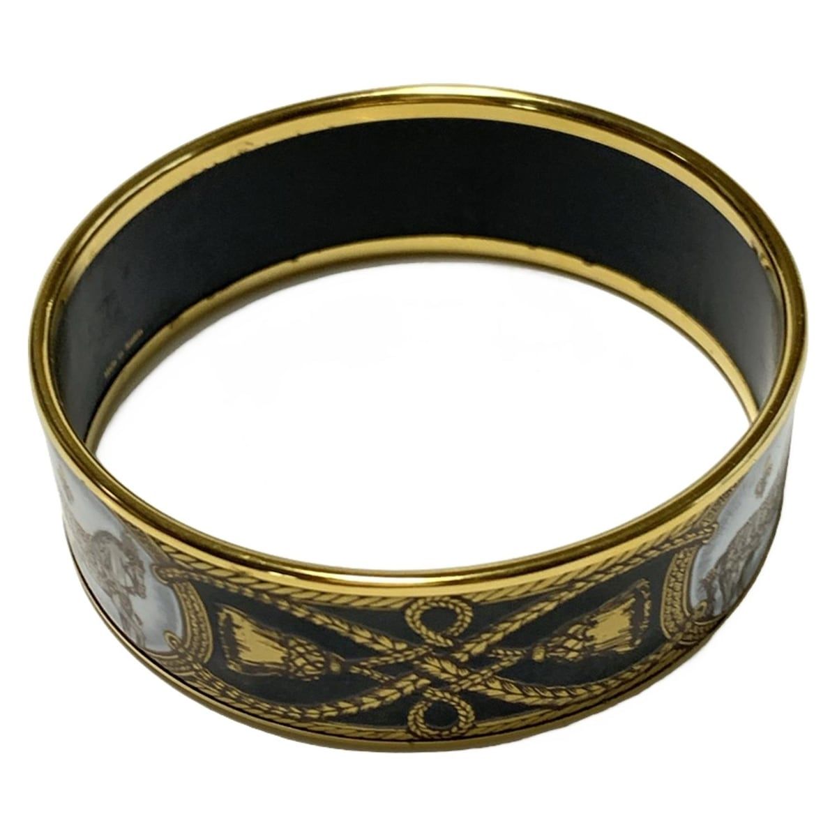 HERMES エマイユバングル 黒 中古・古着通販】HERMES (エルメス) エマイユ バングルPM サイズ:PM